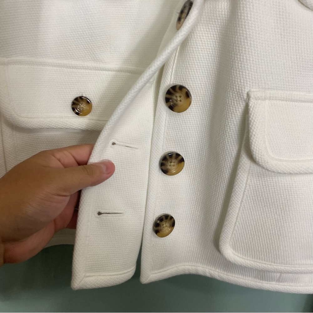 Veronica Beard Isola Jacket‎ In White Size 14 Jacket Blazer - Picture 5 of 8